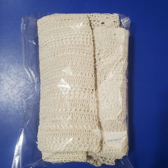 Damee Crocheted Ivory Midi Skirt Bohemian Style w/Elastic Waist Size 3X Lined - Picture 8 of 8